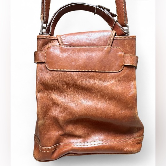 Vintage M. Rossetti Genuine Brown Leather Shoulder Bag - Picture 6 of 16